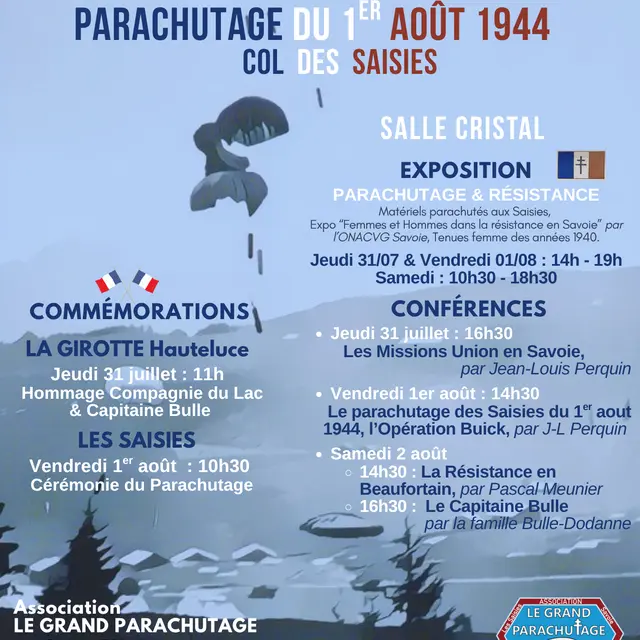 Cérémonie commémorative du parachutage - 1er août 1944_Les Saisies