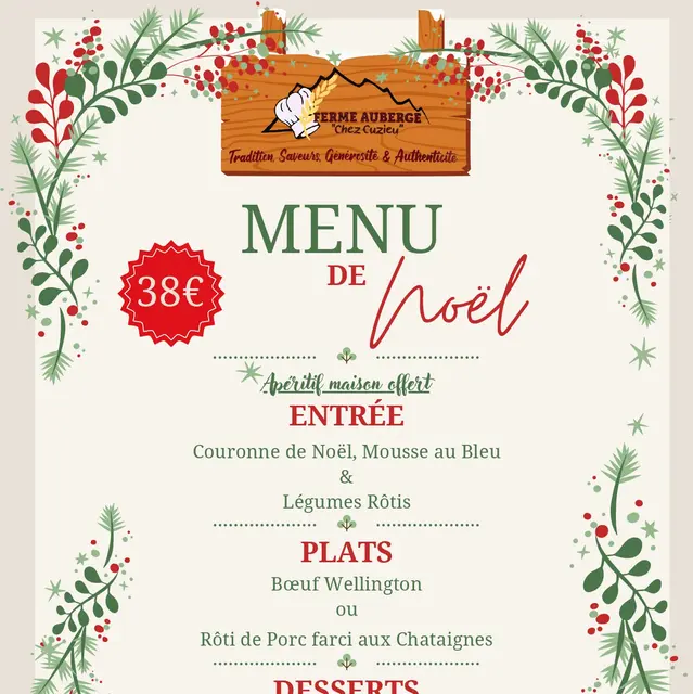 Repas de Noël à la Ferme Auberge Chez Cuzieu_Arvière-en-Valromey