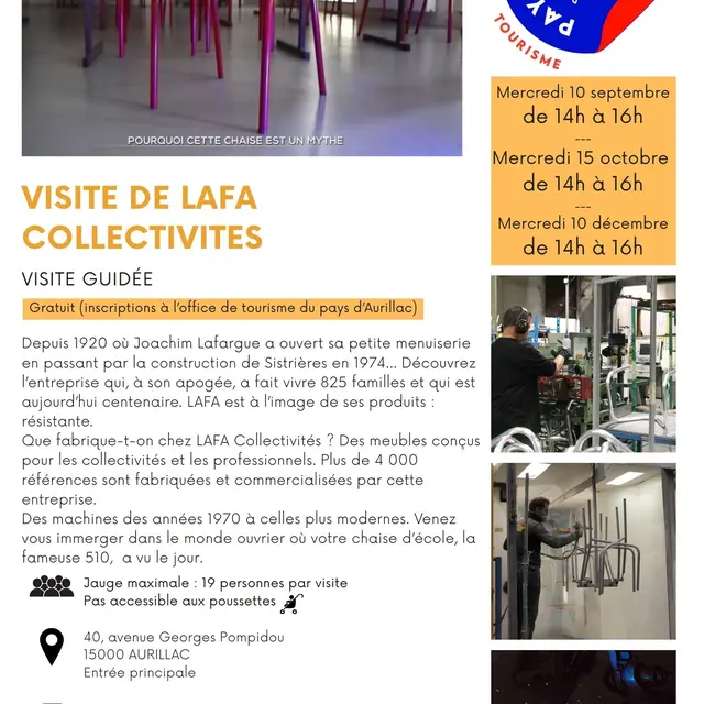 Visites de l'entreprise de mobilier LAFA Collectivités_Aurillac