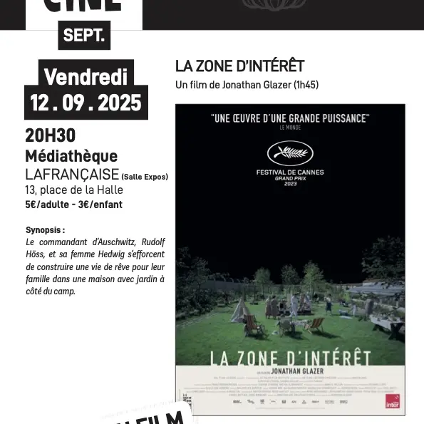 Soirée cinéma avec le film La zone d'intérêt_Lafrançaise