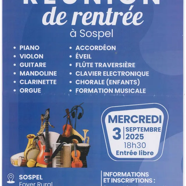 Réunion de rentrée du conservatoire de Musique_Sospel