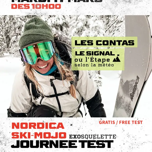 Journée test Nordica - Ski-Mojo - Exosquelette par Alaska Skishop_Les Contamines-Montjoie