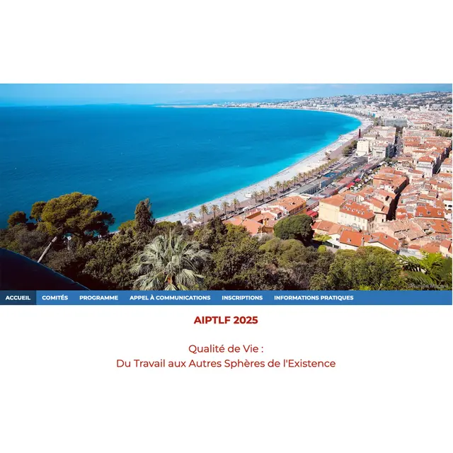 AIPTLF 2025 - XXIIIème Congrès International de Psychologie du Travail_Nice