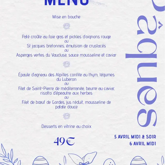 Menu spécial Pâques_Goult