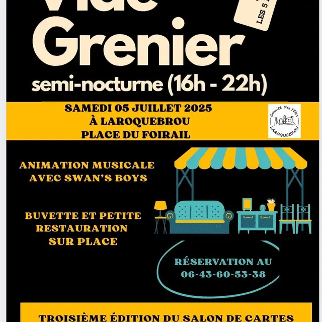 Vide-greniers semi-nocturne à Laroquebrou