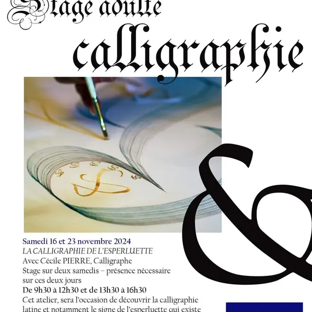 Stage adulte : LA CALLIGRAPHIE DE L’ESPERLUETTE_Istres