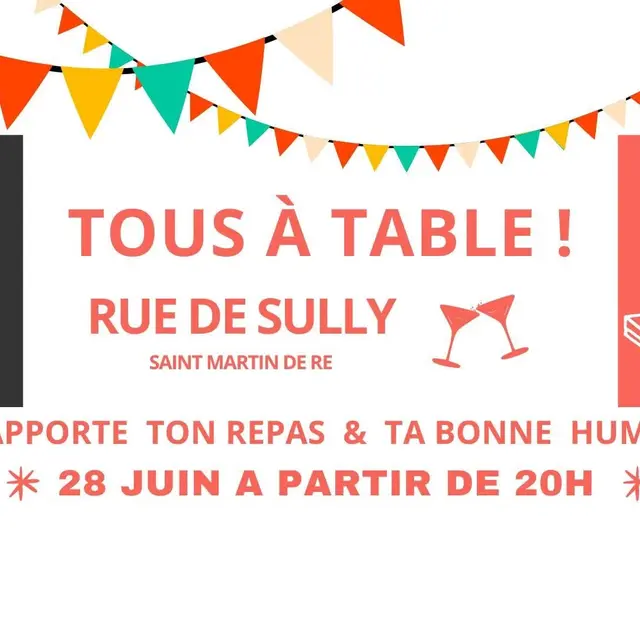 Tous à Table Rue de Sully_Saint-Martin-de-Ré