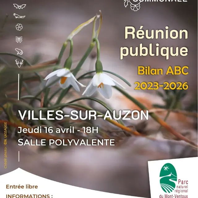 Les Rendez-Vous du Parc : Réunion publique - Bilan ABC à Villes-sur-Auzon_Villes-sur-Auzon