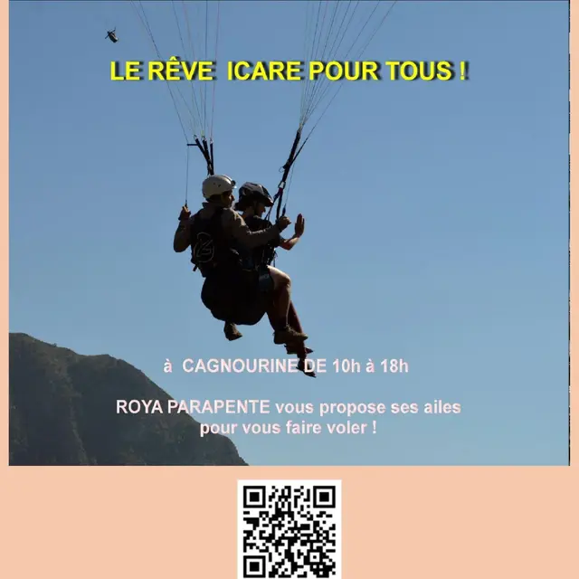 Baptême parapente - Le rêve d'Icar_Tende