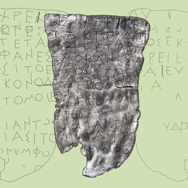 Exposition l'objet du moment: la tablette en plomb d'Antipolis_Antibes