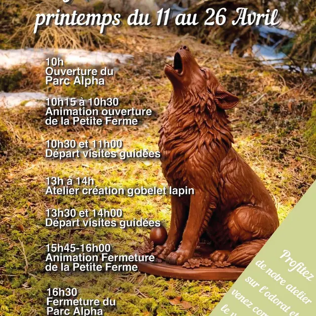 Programme des vacances de printemps au Parc Alpha_Saint-Martin-Vésubie