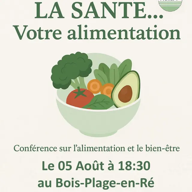 Conférence santé, alimentation par Natu Ré_Le Bois-Plage-en-Ré