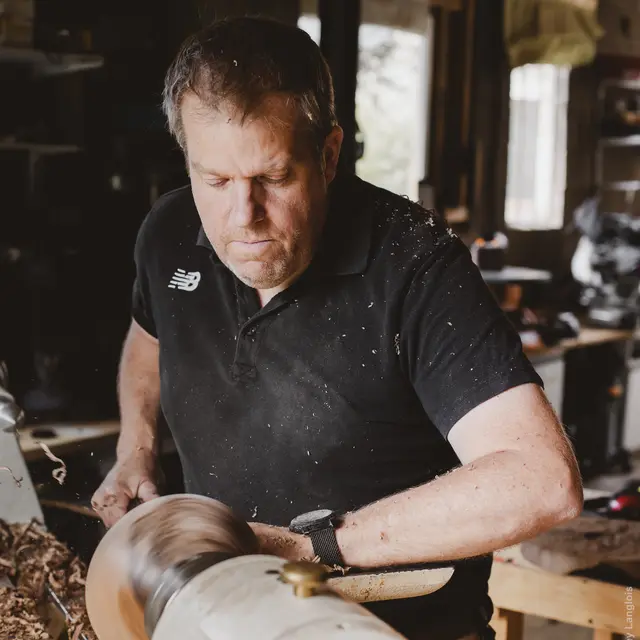 Emmanuel Landais tournage sur bois