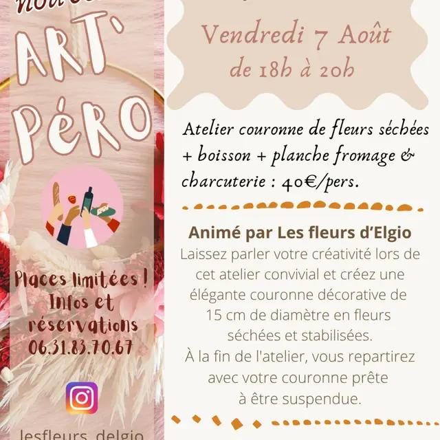 ART 'Péro ' Couronne de Fleurs séchées'_Tourrettes