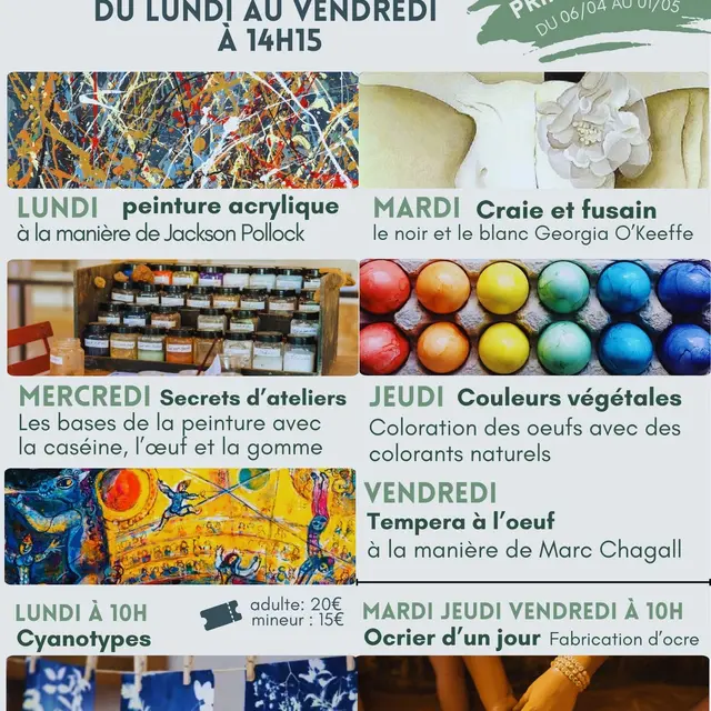 programme animations vacances avril 2026