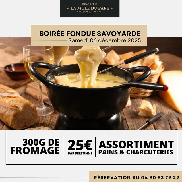 Soirée fondue Savoyarde_Châteauneuf-du-Pape
