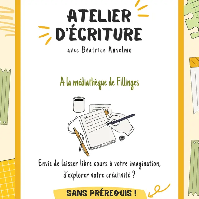 Atelier d'écriture avec Béatrice Anselmo à la médiathèque de L'Ours Bleue_Fillinges