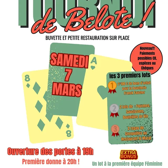 Affiche concours de belote