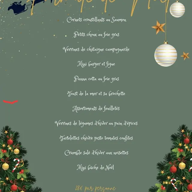 Buffet apéritif dînatoire de Noël à emporter de Domicil'Resto_Laragne-Montéglin