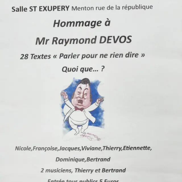 Hommage à M. Raymond Devos_Menton