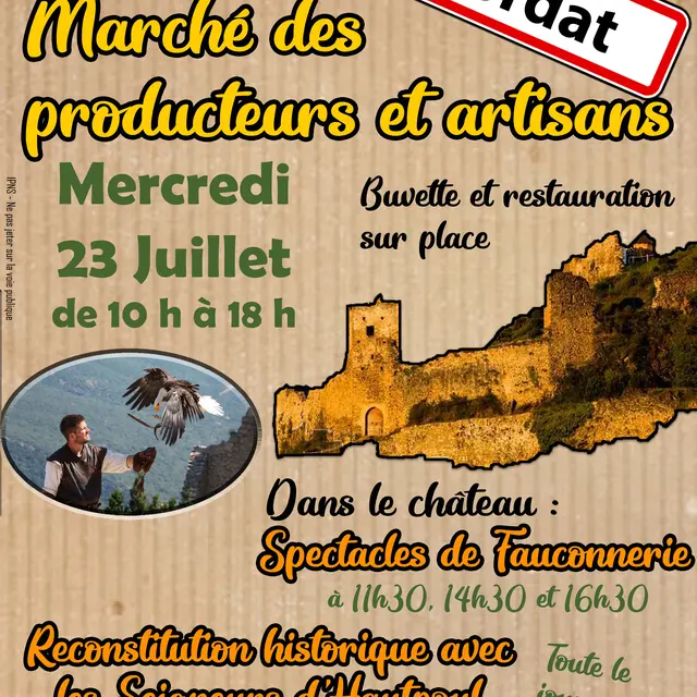 Marché au pied du château_Lordat