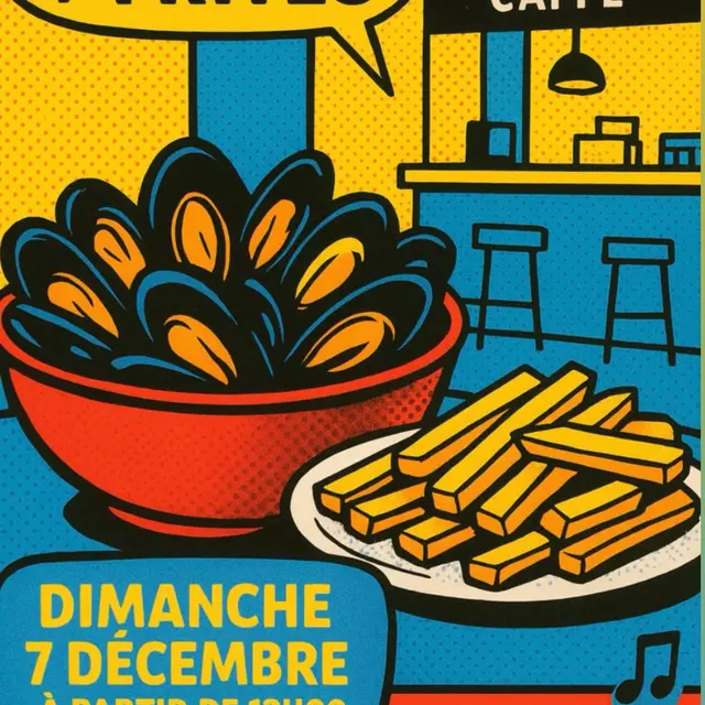 Moules Frites au Benedetti Caffè_Châteauneuf-du-Pape