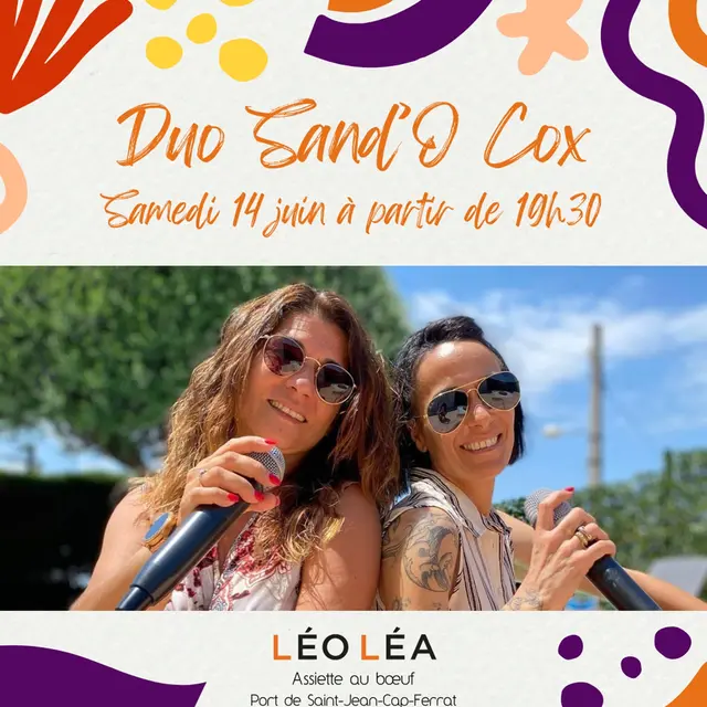 Les soirées du Léo Léa : Duo Sand'O Cox Live Music_Saint-Jean-Cap-Ferrat