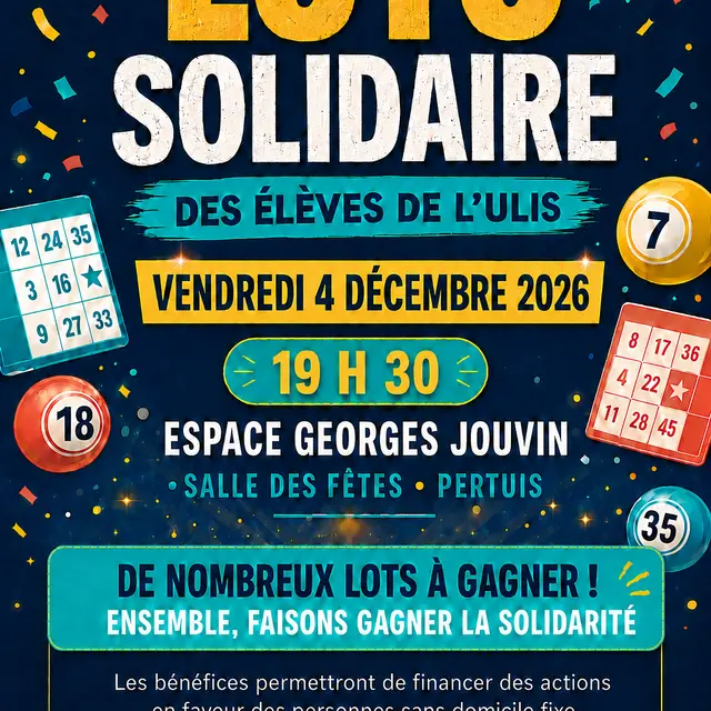 Loto solidaire des élèves de l'Ulis_Pertuis
