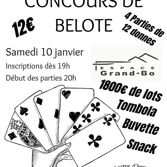 Affiche Concours de belote