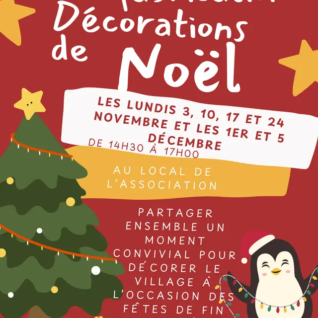 Ateliers créatifs Fabrication des décorations pour le village