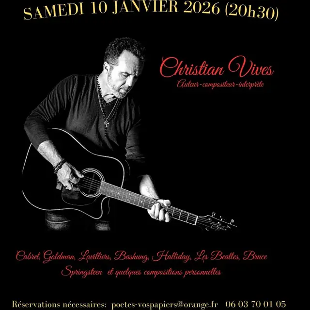 Concert : Christian Vives - musique pop rock_Saint-Maximin-la-Sainte-Baume