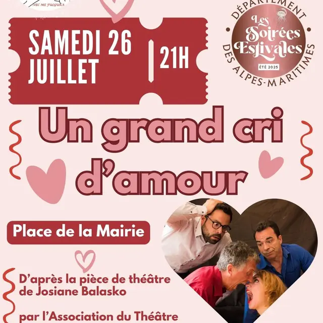 Soirées Estivales 06 - Théâtre - Un Grand cris d'amour_Castellar