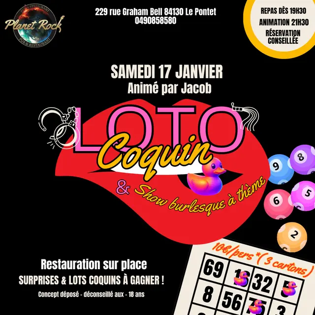 Loto coquin et show burlesque_Le Pontet