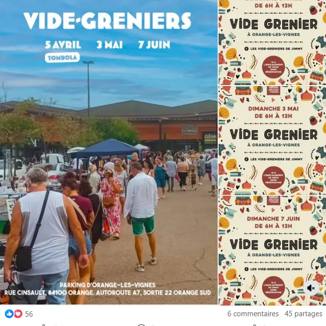 Vide grenier à Orange les Vignes_Orange