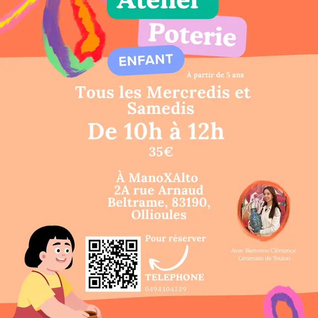 Atelier poterie pour les enfants_Ollioules