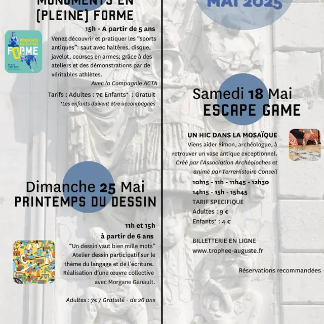 Printemps du dessin au Trophée d'Auguste