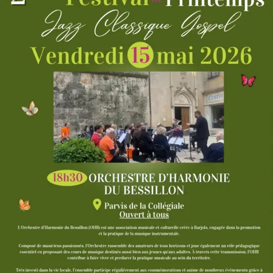 Concert : Orchestre Harmonie du Bessillon - variétés | Festival de printemps_Barjols