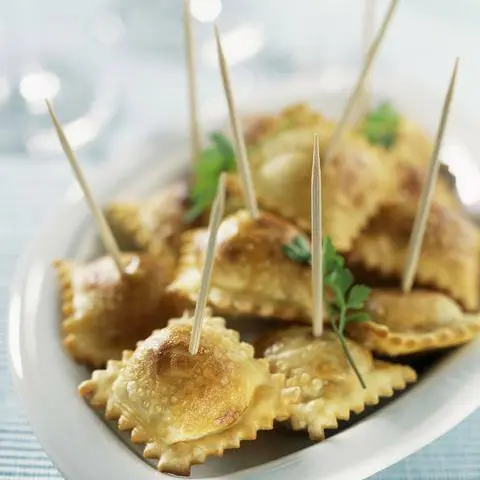 Assiette de raviolis