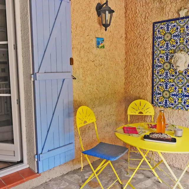 terrasse ombragée plein sud