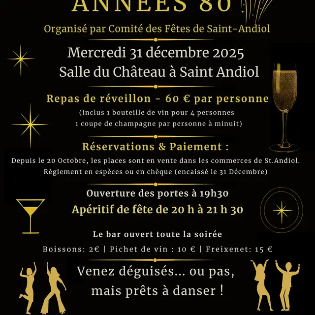 Réveillon du jour de l'an années 80_Saint-Andiol