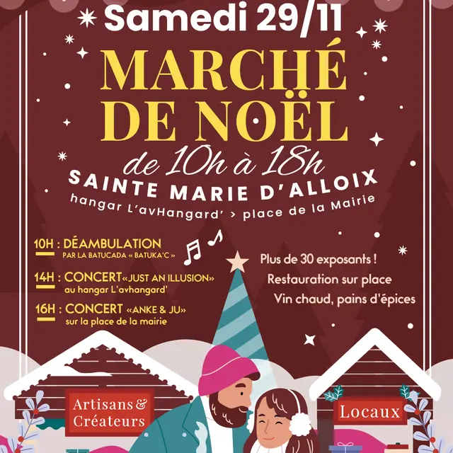 Affiche marché de Noël L'avHangard Sainte-Marie-d'Alloix