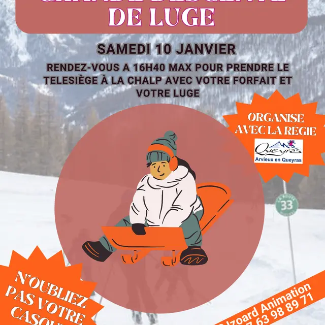 Descente géante en luge_Arvieux