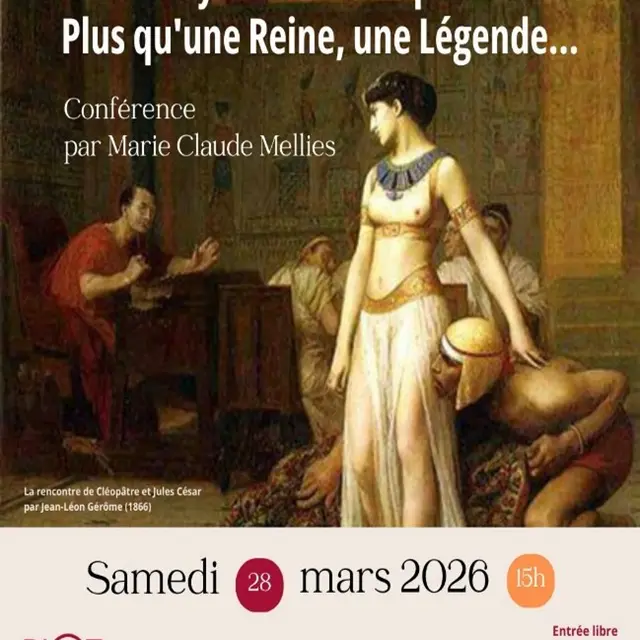 Conférence : Cléopâtre plus qu'une Reine, une légende_Biot
