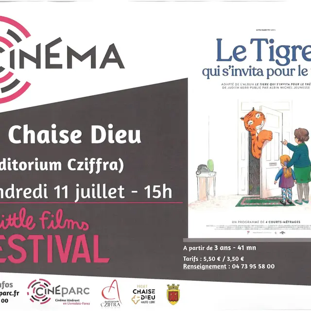 Ciné goûter : «Le tigre qui s'invita pour le thé_La Chaise-Dieu-affiche