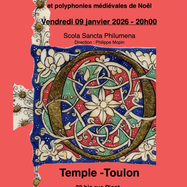 Concert - Scola Sancta Philumena Chant grégorien et polyphonies médiévales de Noël_Toulon
