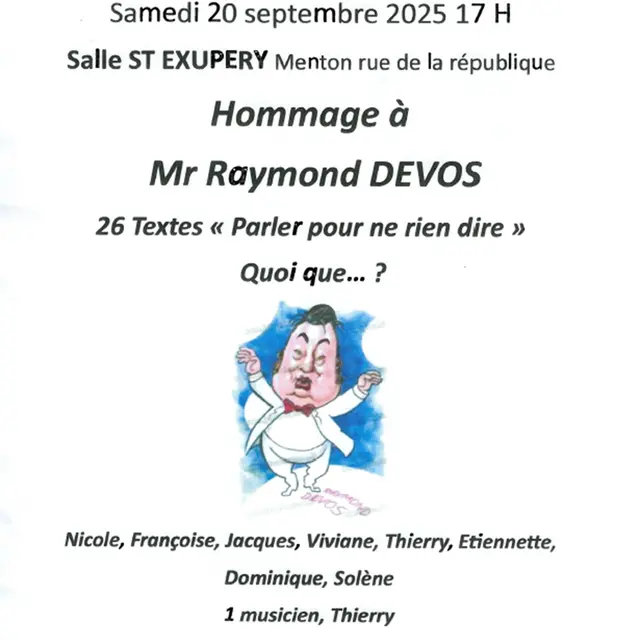 Hommage à Mr Raymond DEVOS_Menton