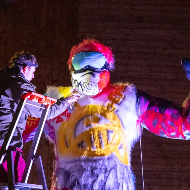 Live Painting sur structure gonflable & toile_Notre-Dame-de-Bellecombe