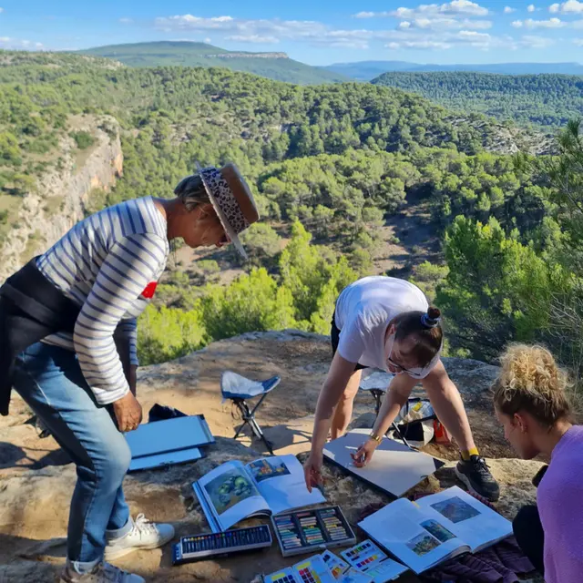 Pratique artistique en plein air à la manière de Cezanne_Aix-en-Provence