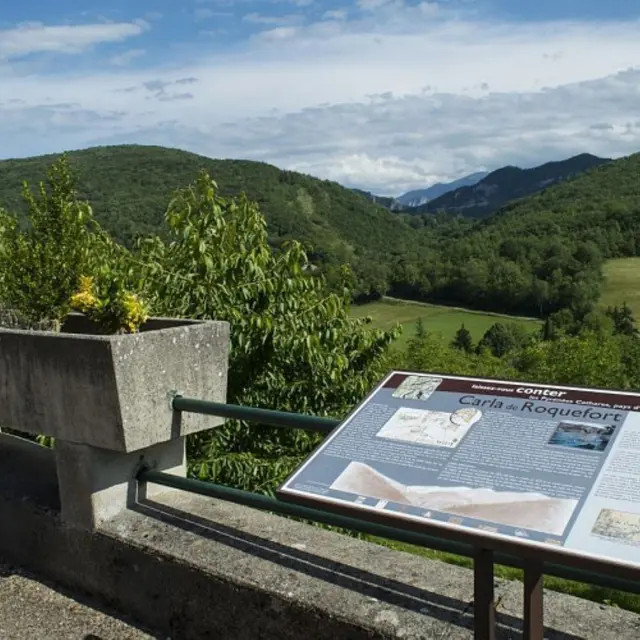 Panneau d'interprétation sur le chemin