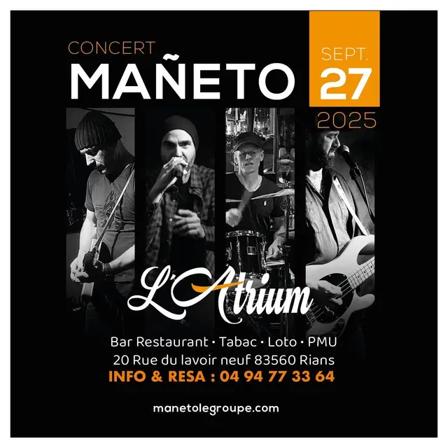 Concert : Maneto - musique pop rock_Rians